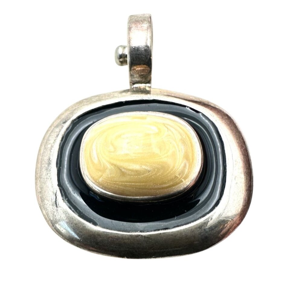 Joseph Esposito Reversible Sterling Silver Magnetic Pendant